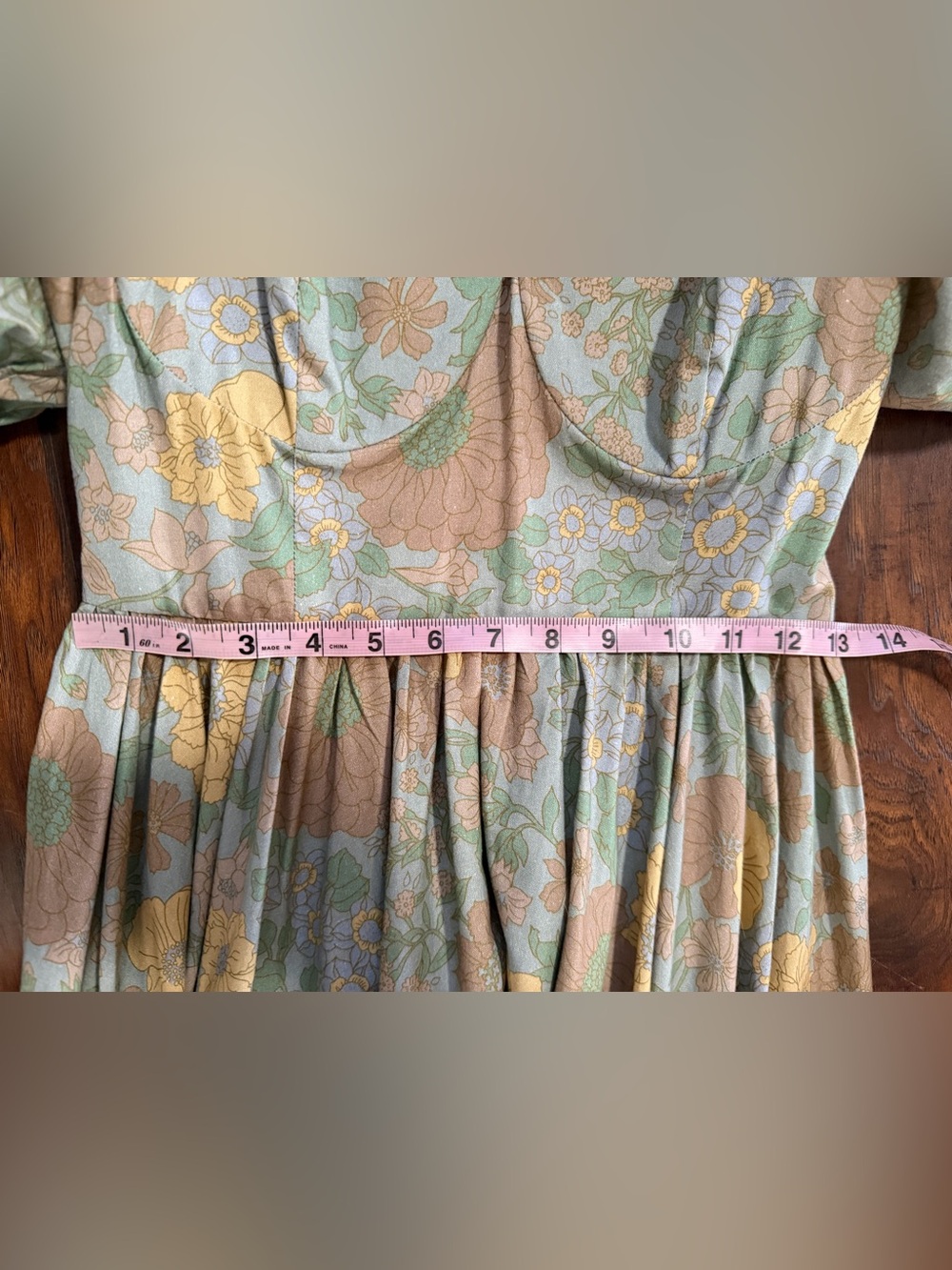 Selkie Citrus Trip Ritz Gown Puff-Sleeve Vintage Inspired Floral Maxi Dress - Picture 8 of 14
